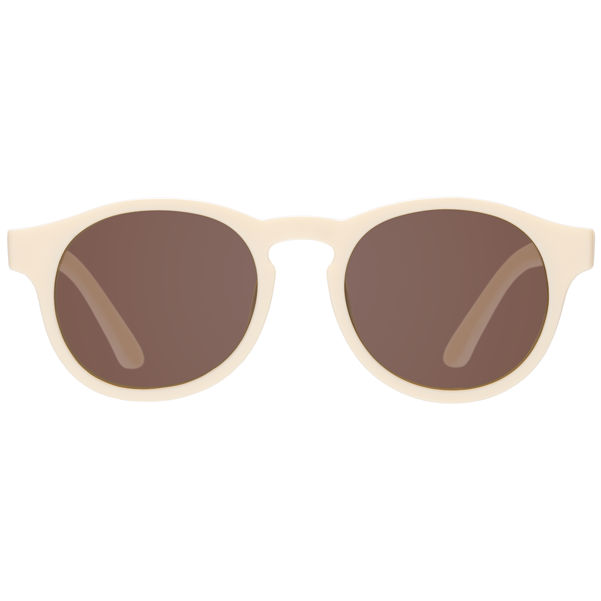 Sweet Cream Keyhole Sunglasses with Amber Lens