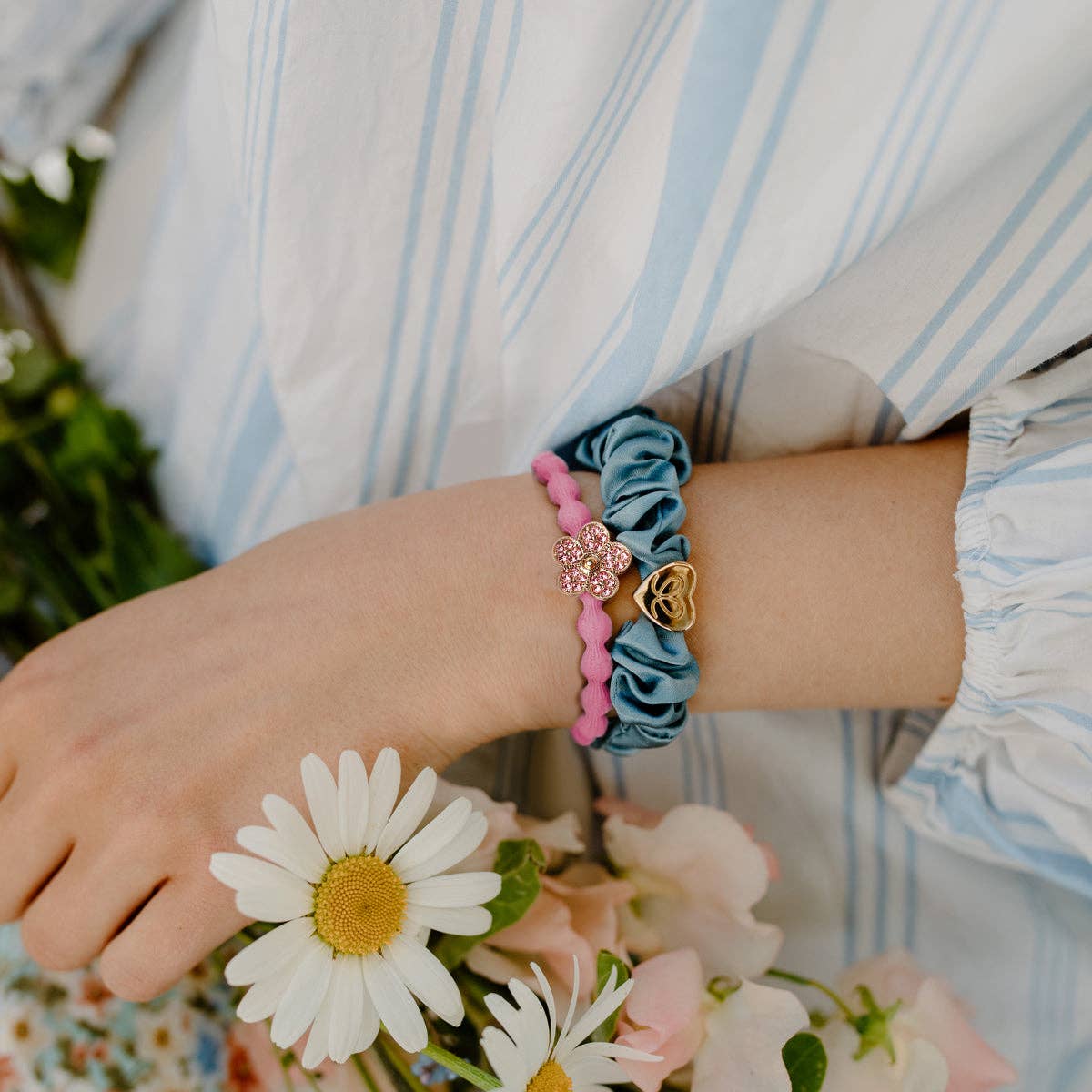 Bling Daisy Flower Hairband- Rose Pink