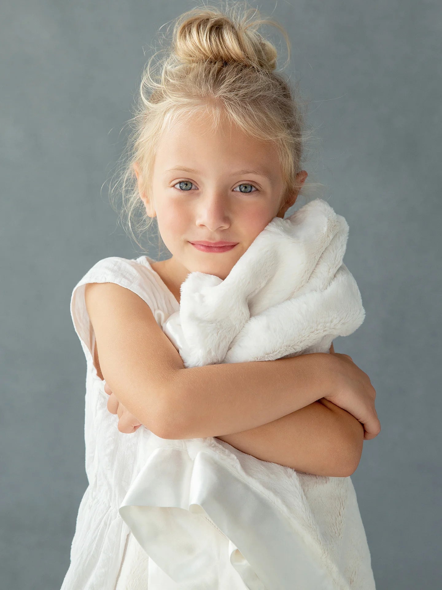 Little Giraffe Luxe Blanket - White