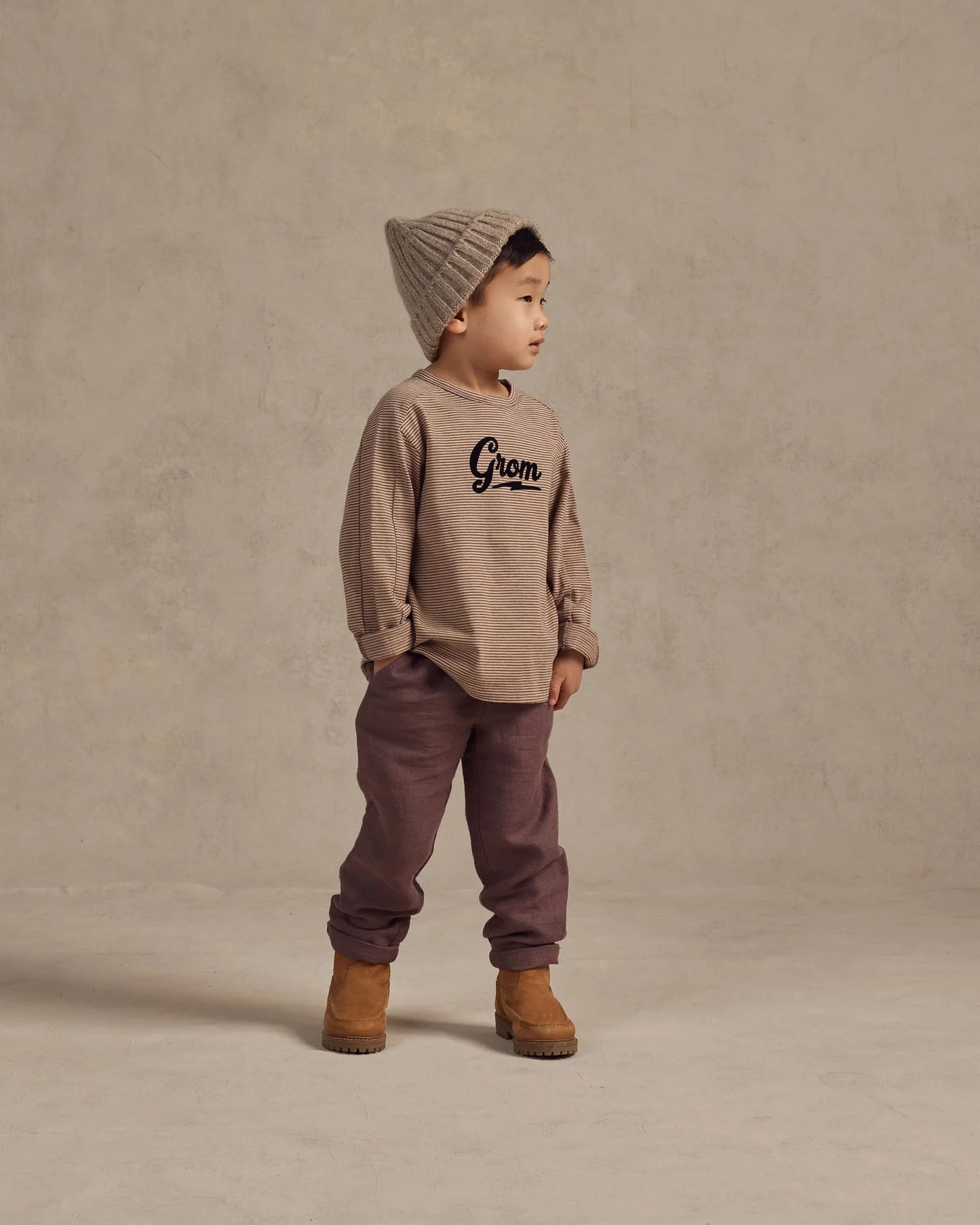 Boys LS Paneled Tee - Grom