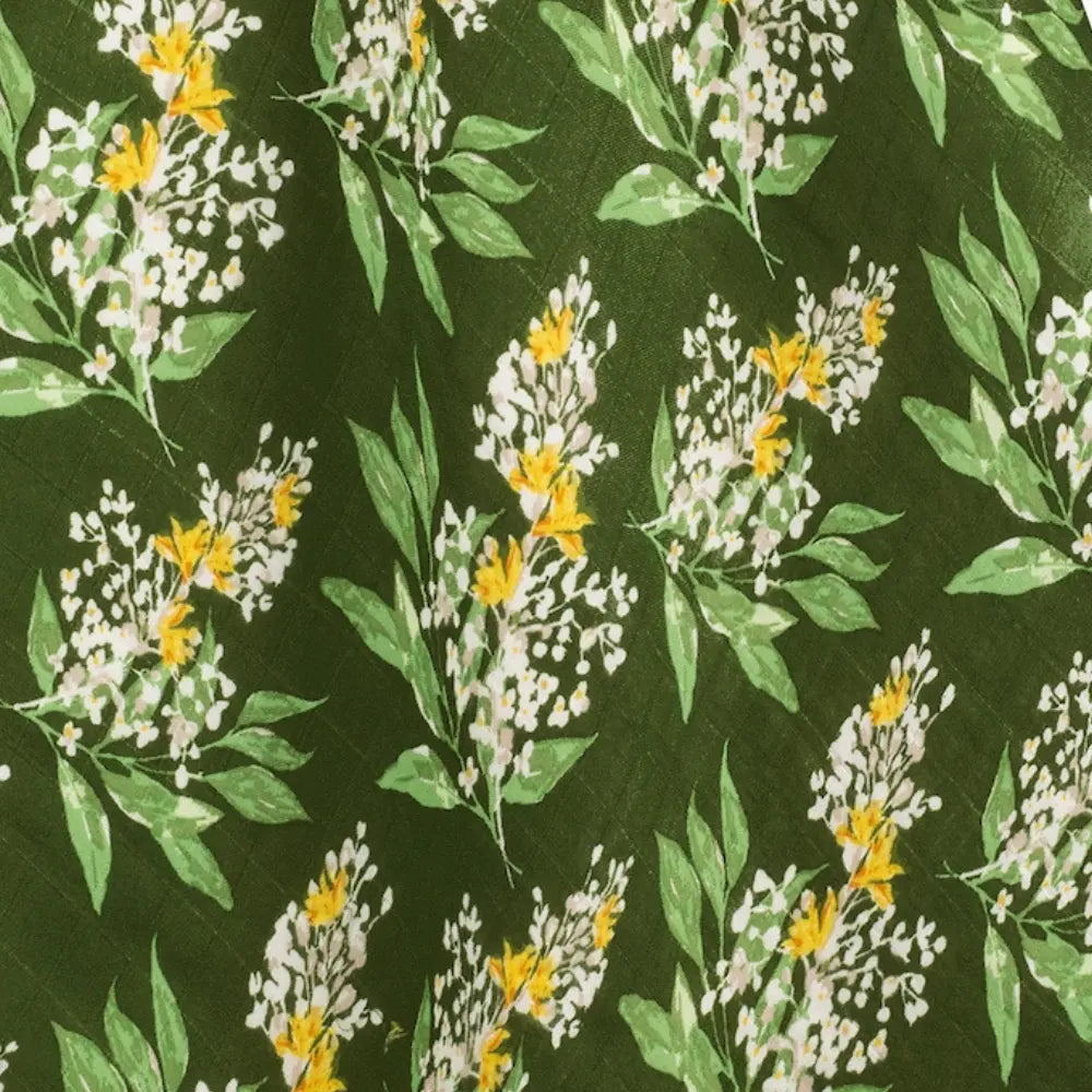 MB Bamboo Swaddle - Green Floral