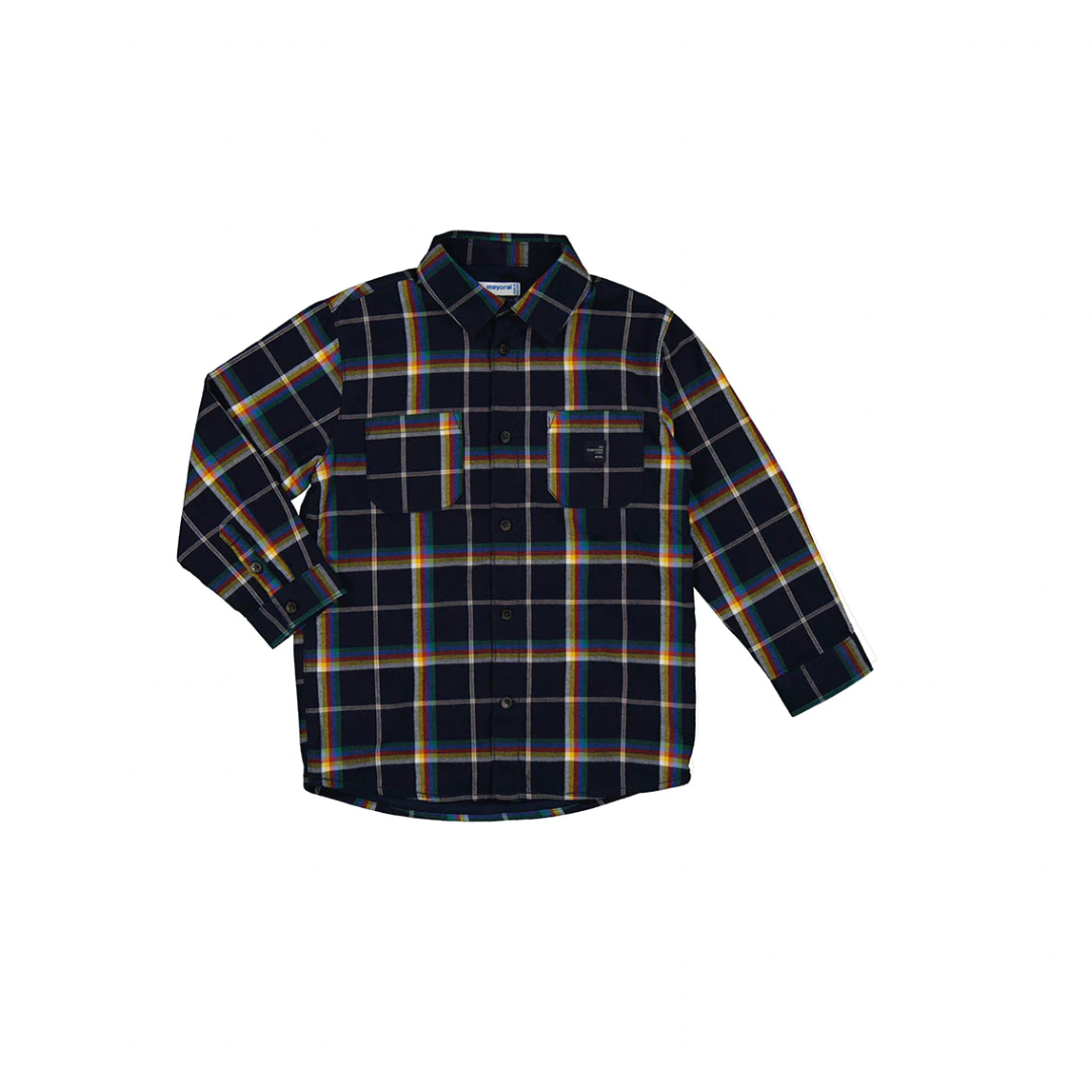 Checked Overshirt- Dark