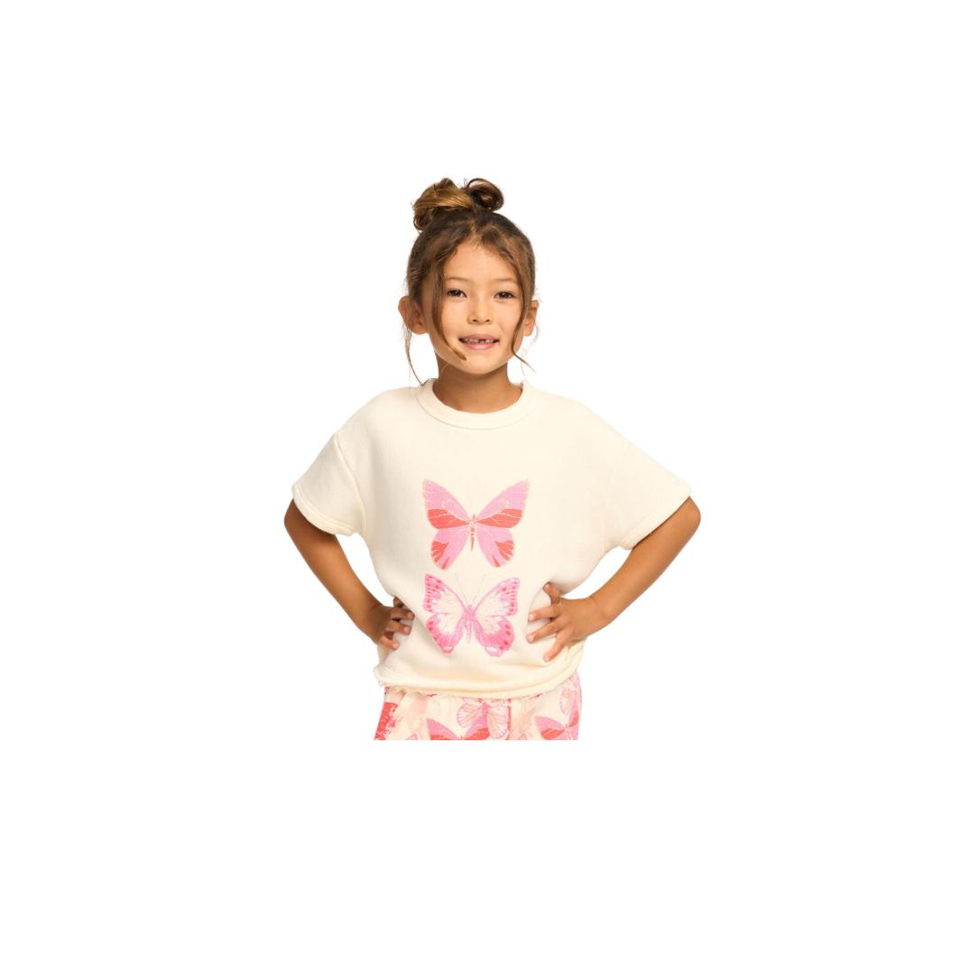 Butterfly Terry Toddler Pullover