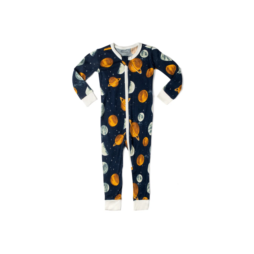 MB Bamboo Zipper PJs - Planets