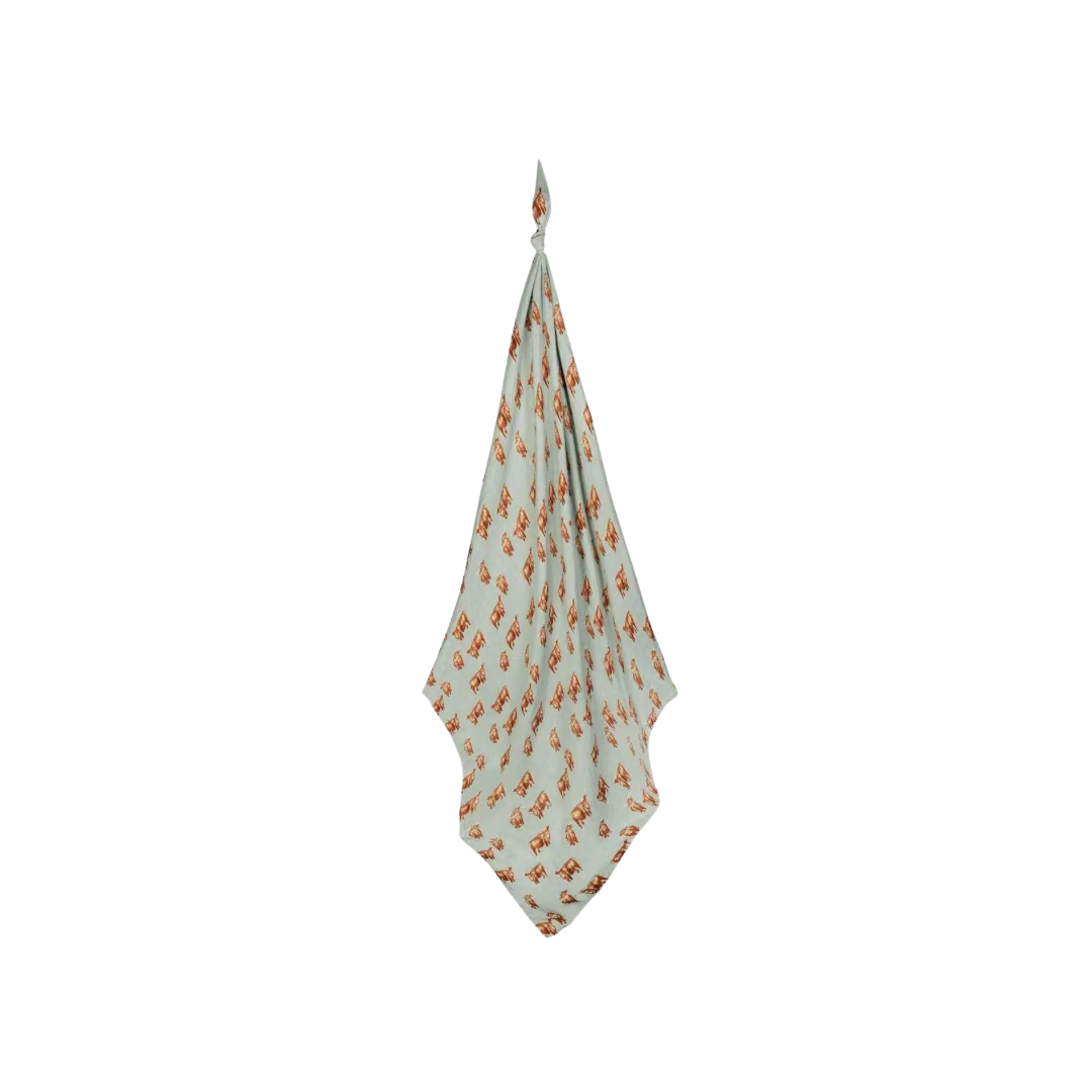 MB Bamboo Swaddle - Highland Cow