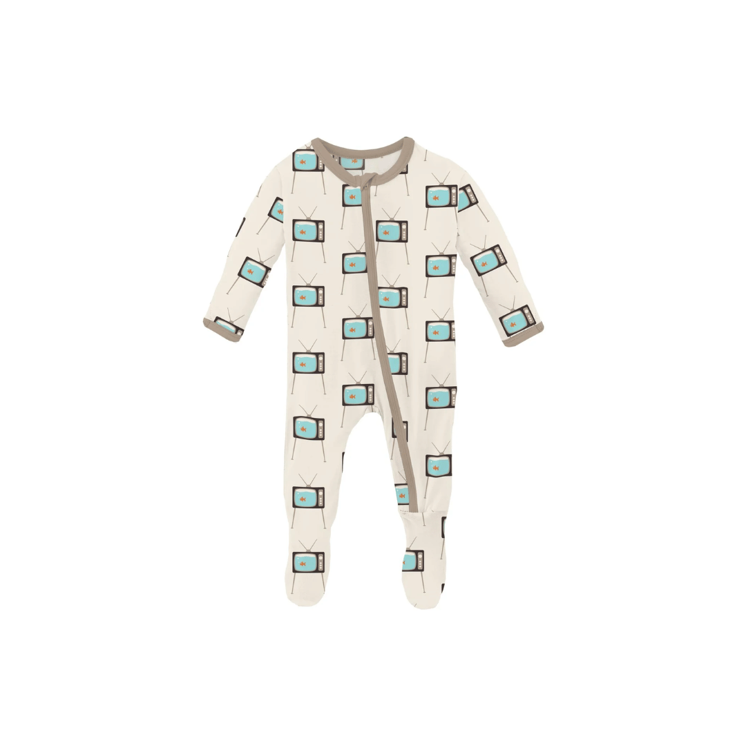 KKP Footie W/ Zipper - Vintage TV