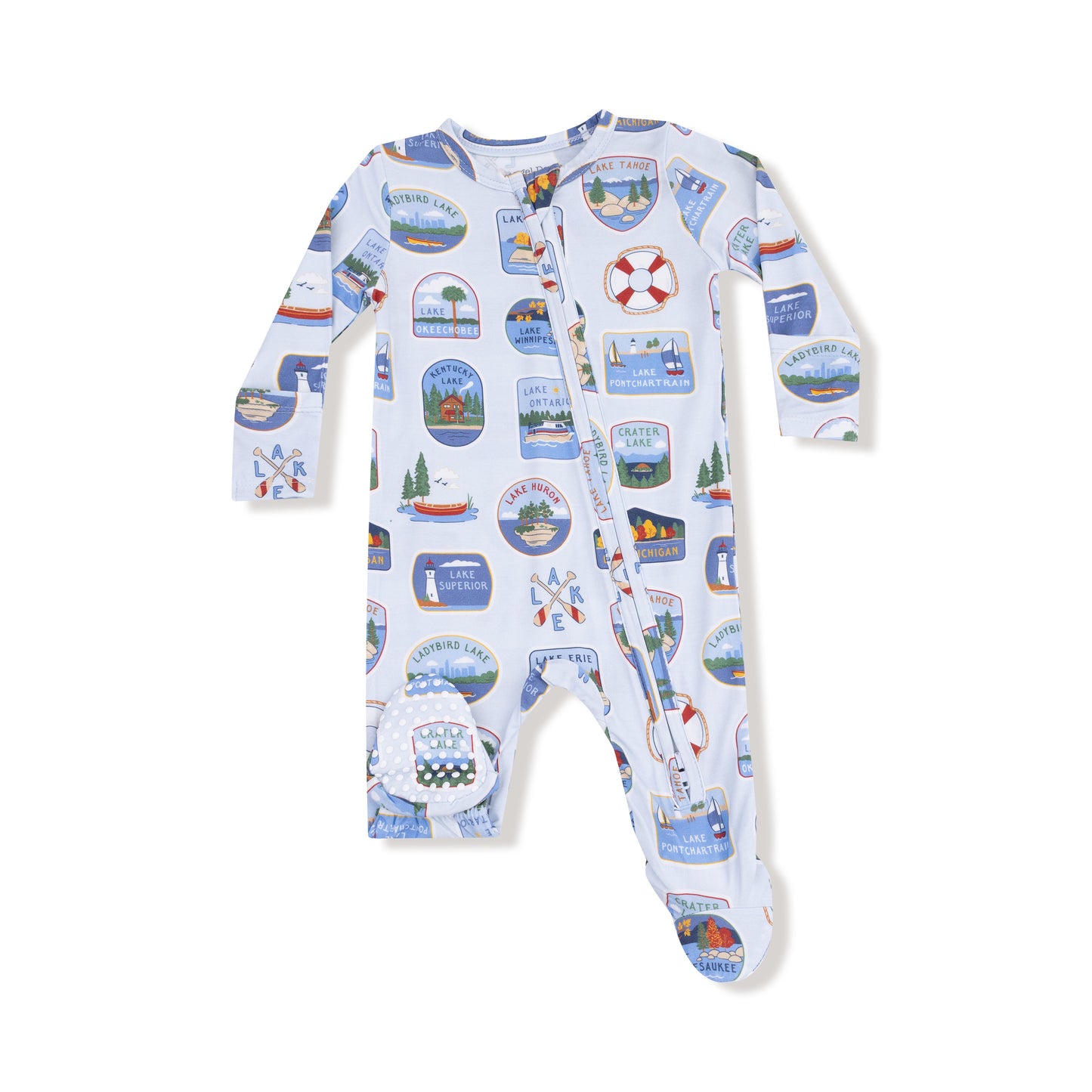 AD Zip Footie - Lake Stickers