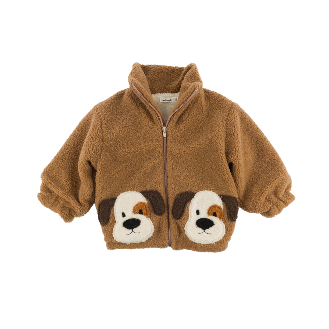 Sherpa Jacket- Puppy Faces