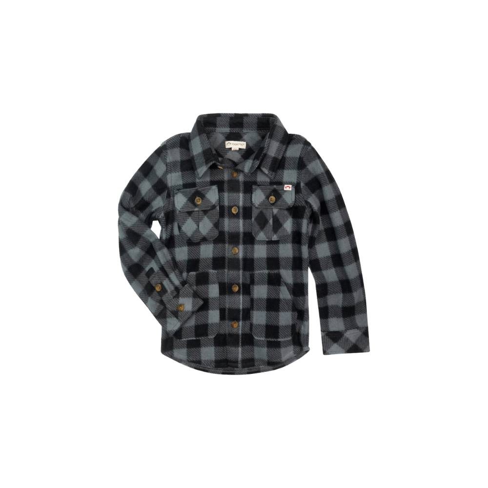 Snow Fleece Toddler Shirt - Grey/Black