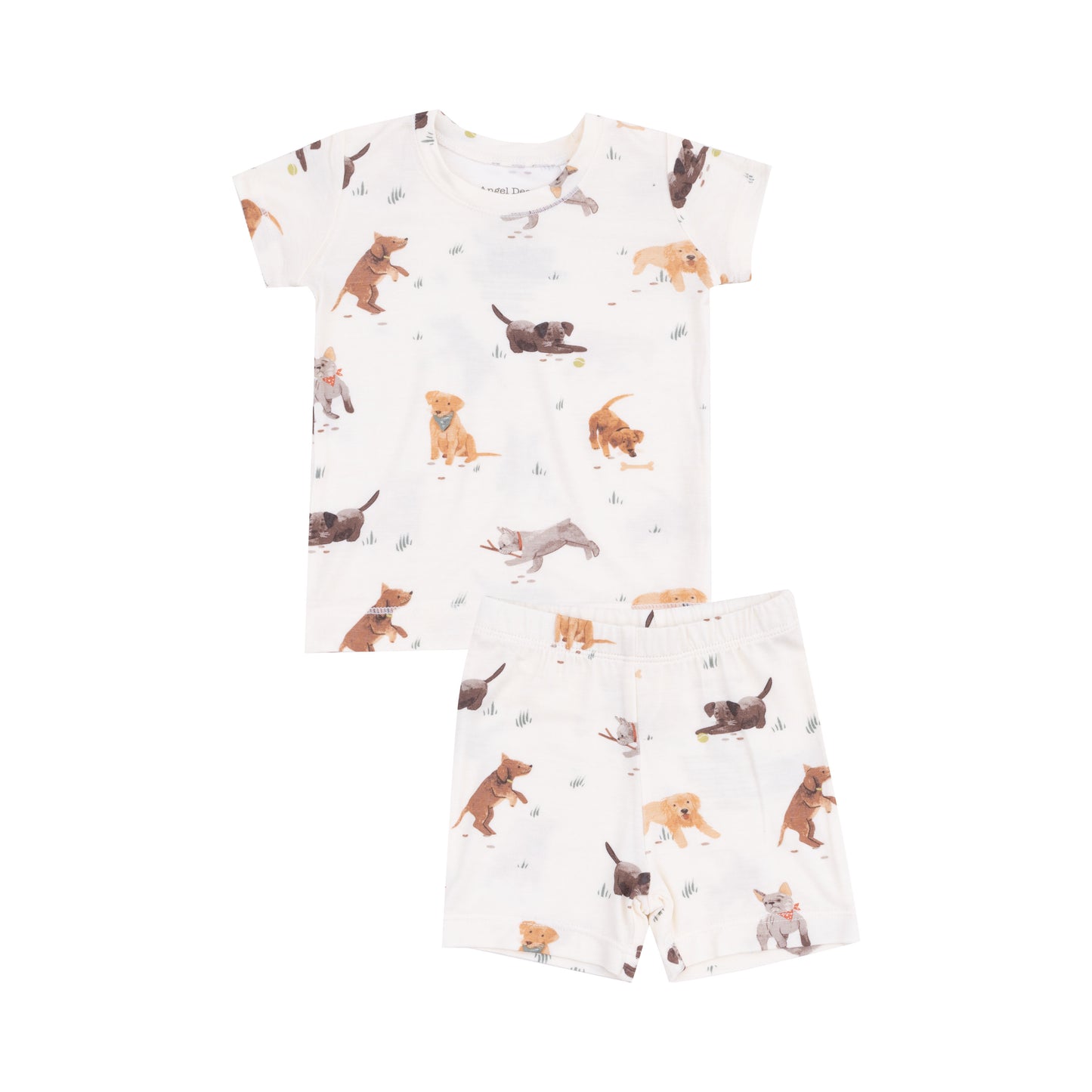 AD Lounge Short Set - Watercolor Puppies