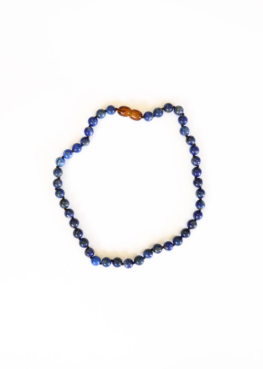 Gemstone + Lapis Necklace
