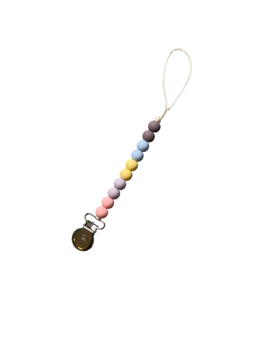 Molly Petite Pacifier/Toy Clip- Baby's Breath