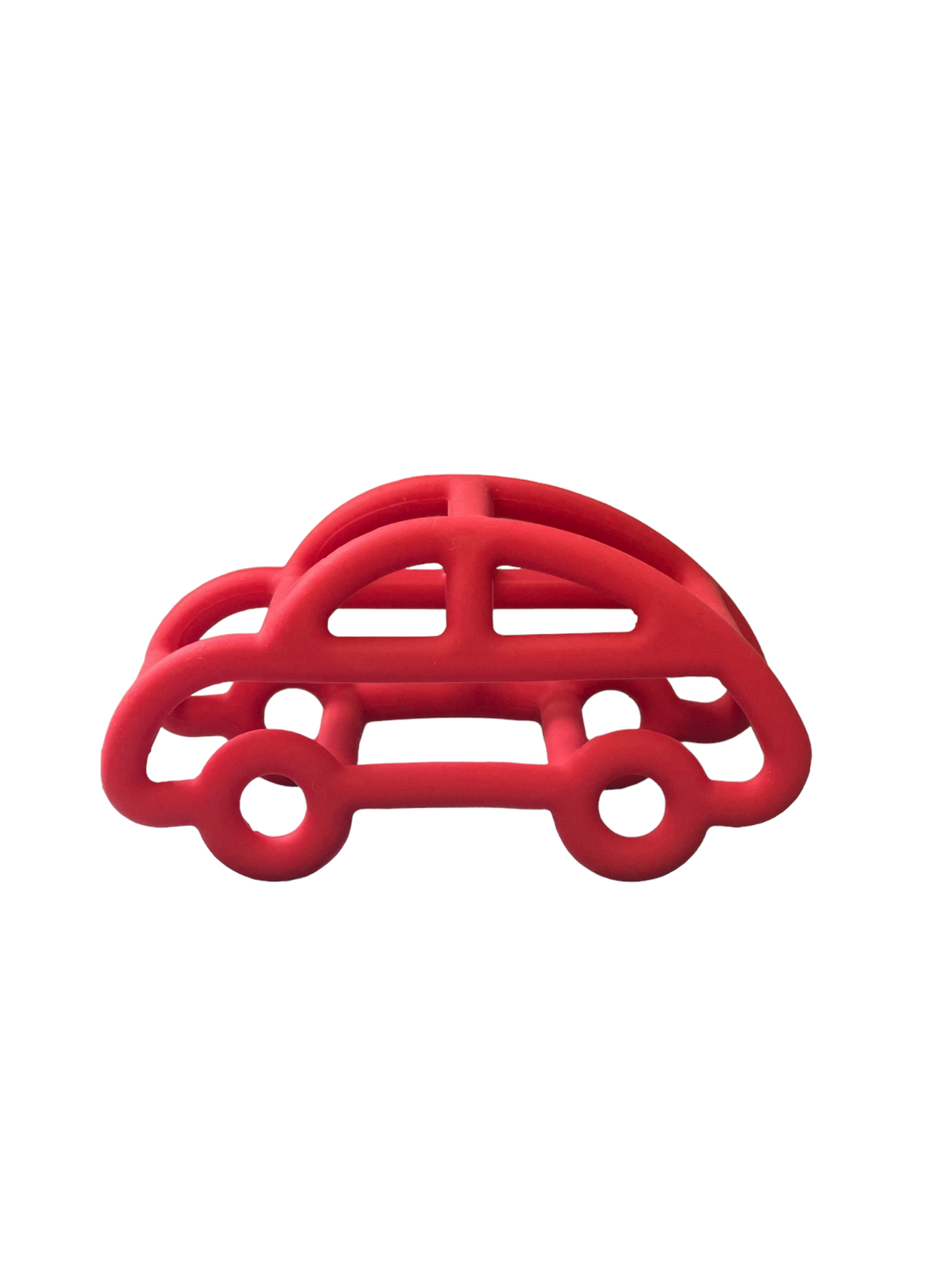 3D Silicone Car Teether - Red