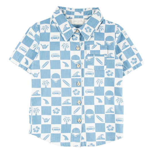 Baby Button Up/ Short Set - Point Break