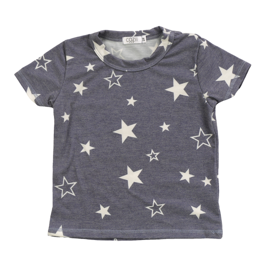 Crew Tee - Navy w/White Stars