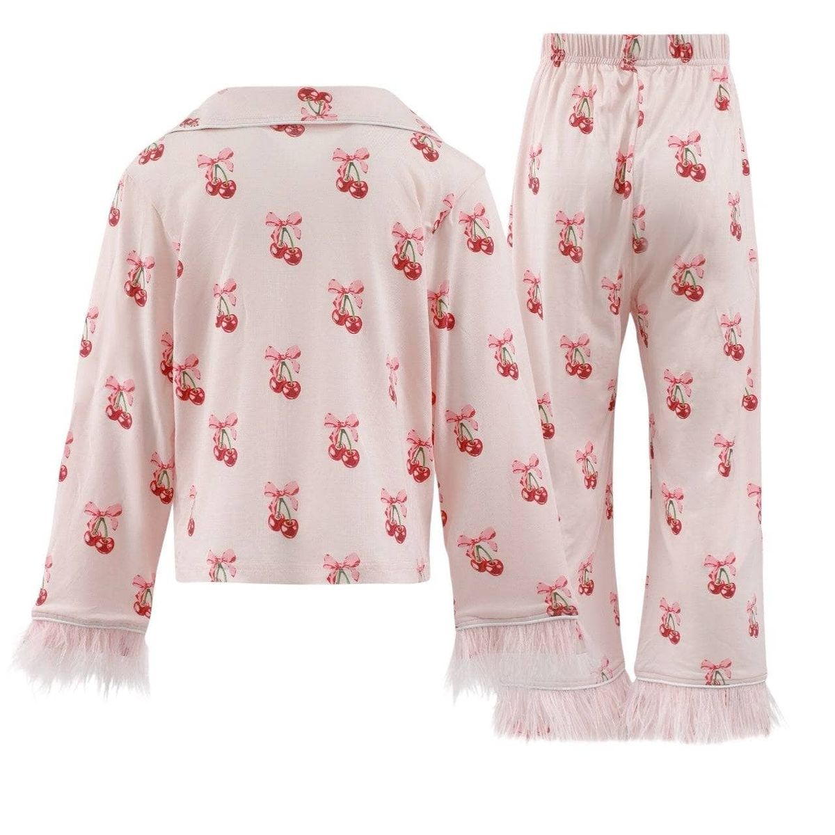 Cherry Bows PJ Feather Set