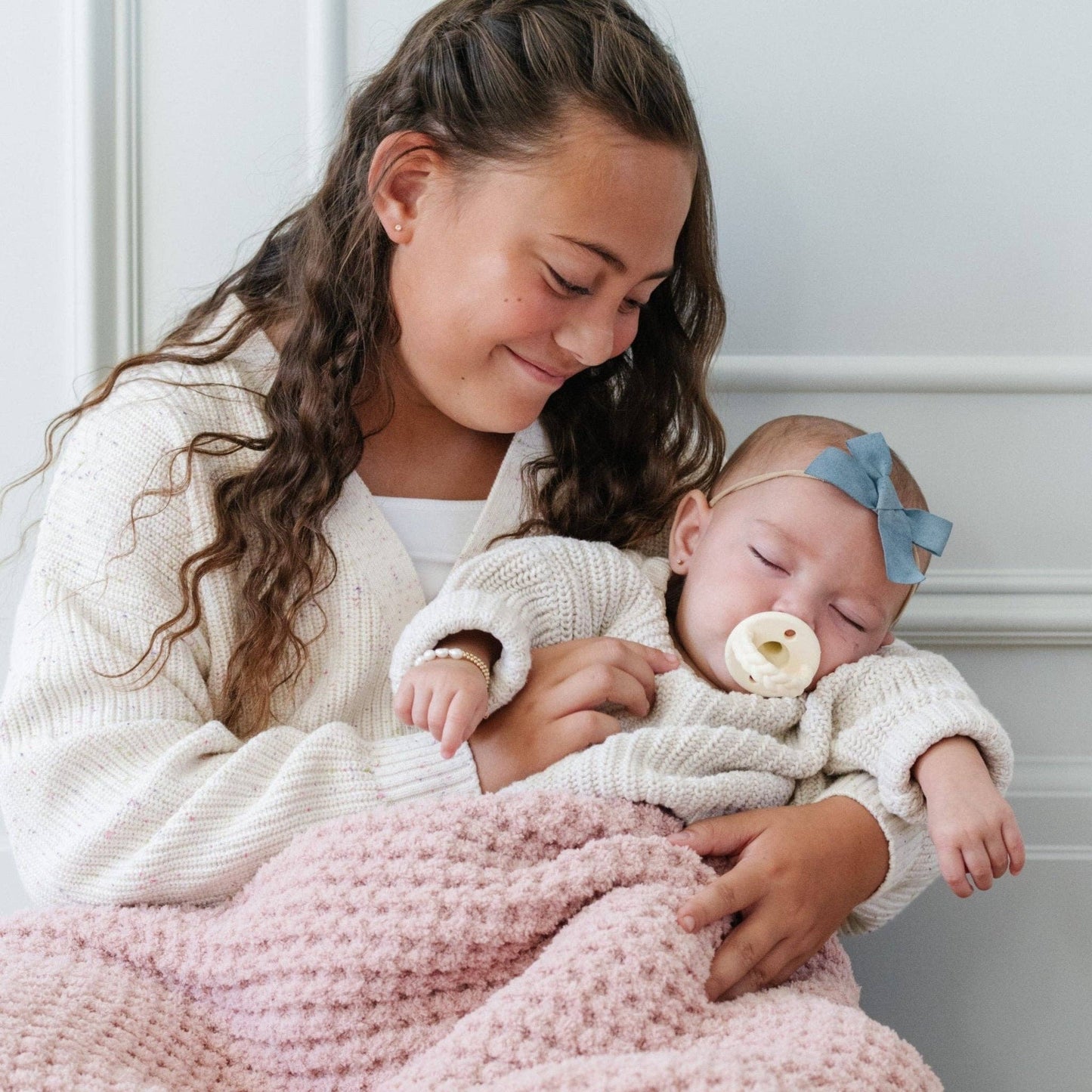 Waffle Knit Mini Blanket - Wisteria