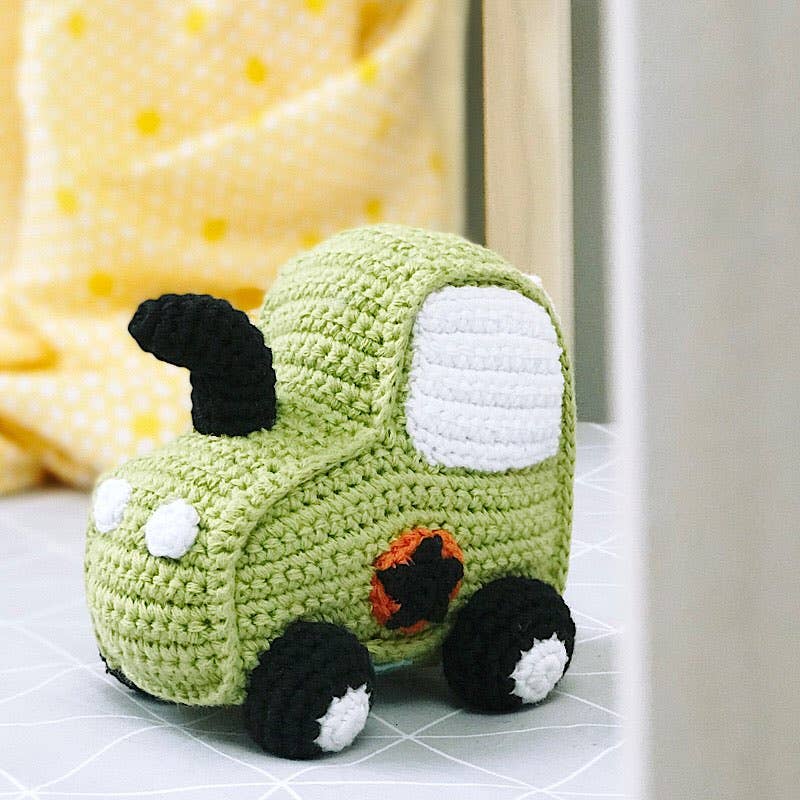Plush Toy Tractor - Green