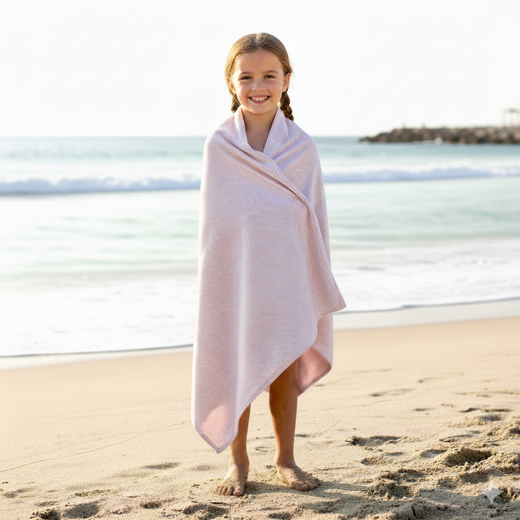 Seersucker beach towel- Pink
