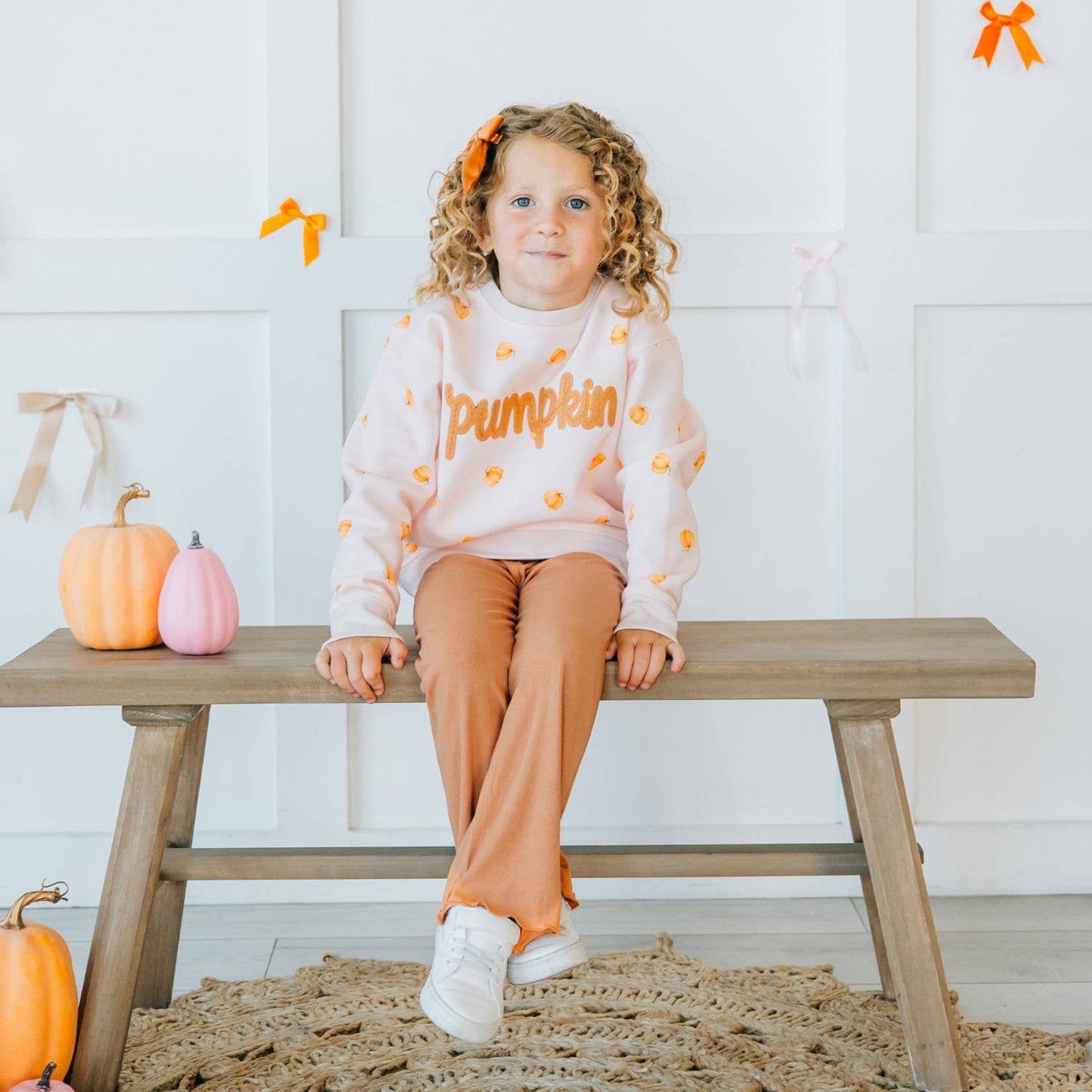 Pumpkin Stitch Patch Sweatshirt