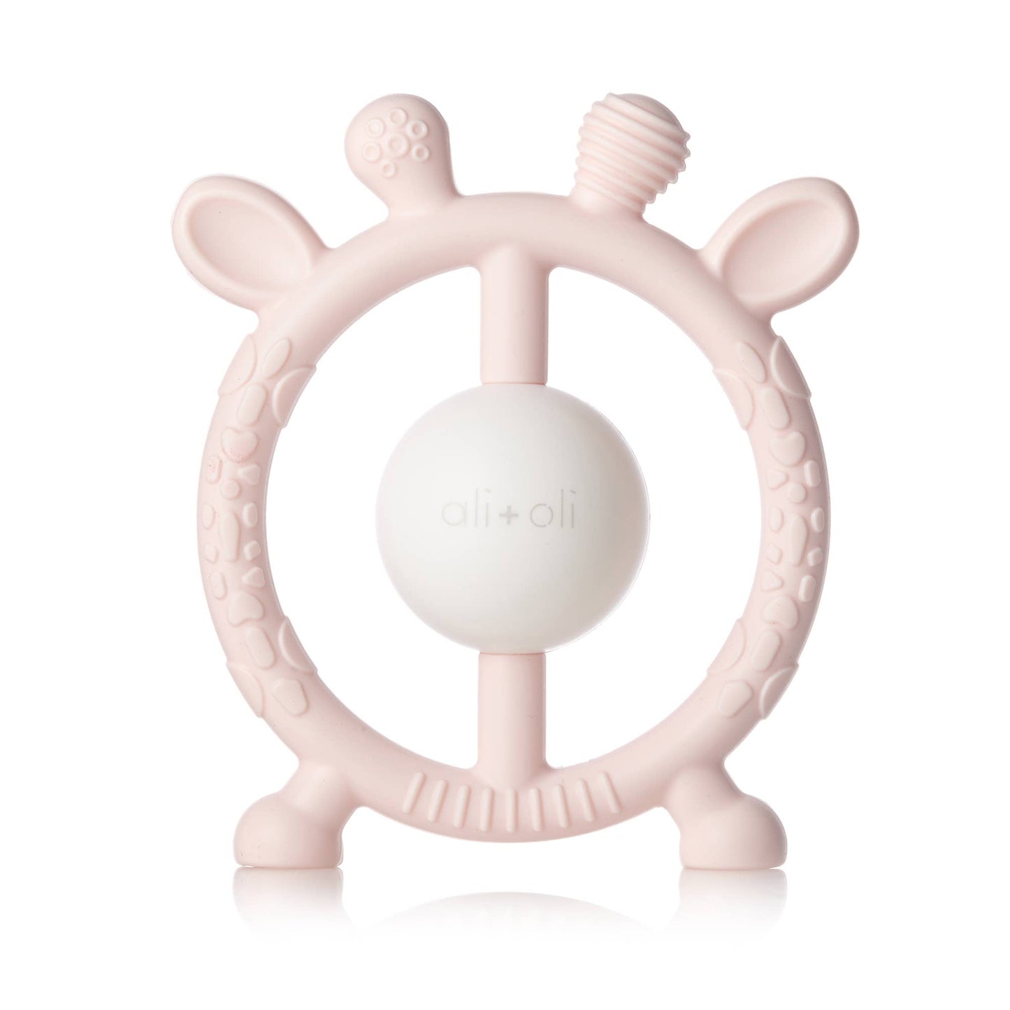 Giraffe Teether & Rattle - Pink