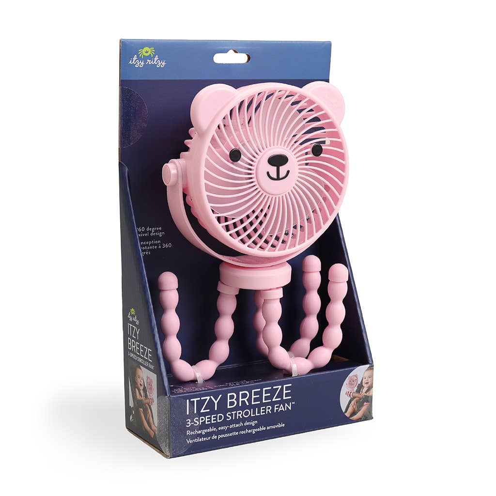 Itzy Breeze 3-Speed Stroller Fan- Pink