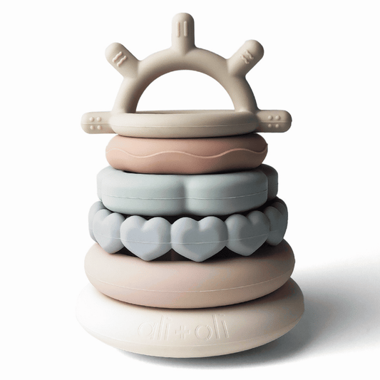 Silicone Stacking Ring Tower 6pc - Sun