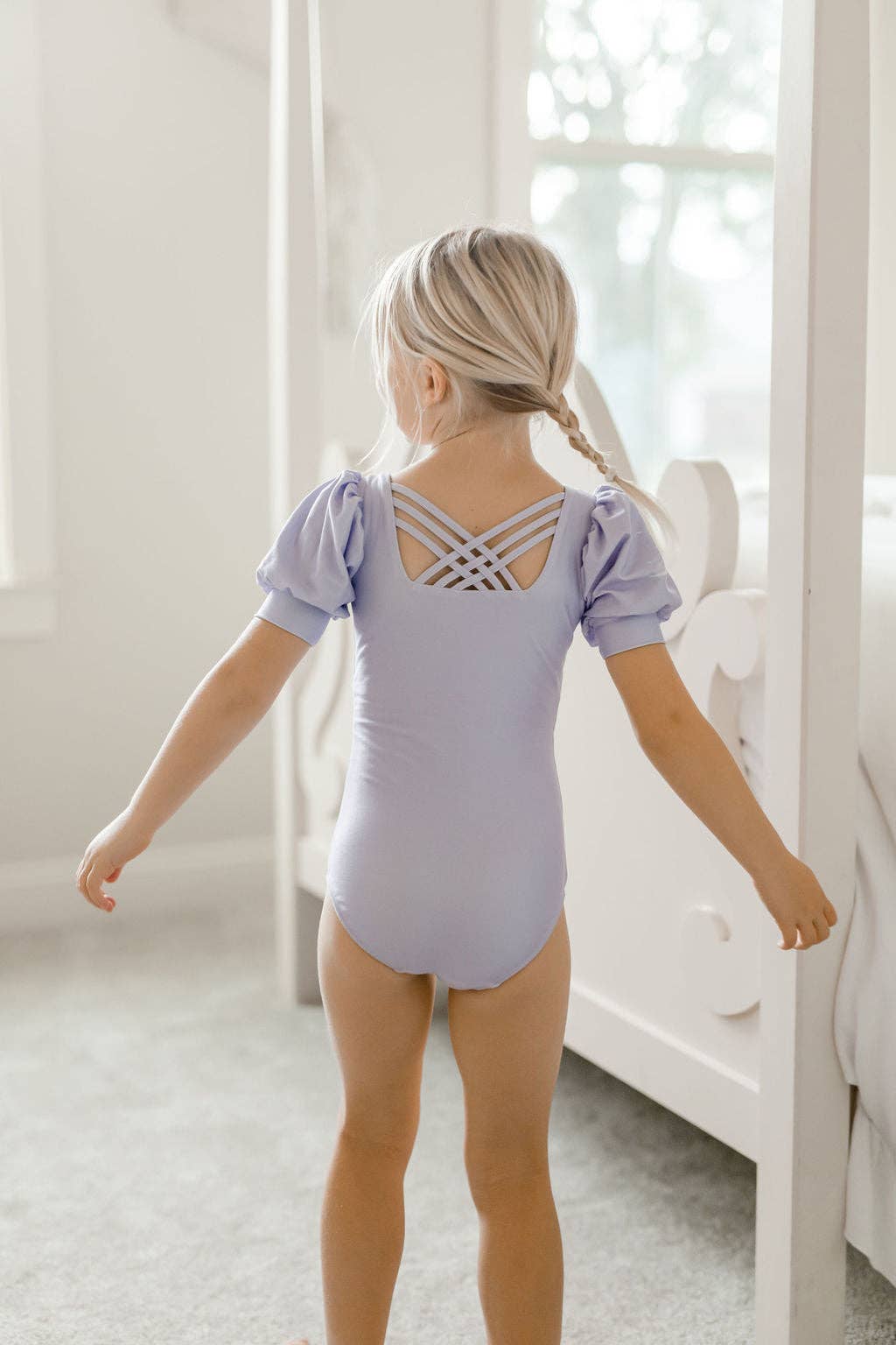 Puff Sleeve Leotard - Orchid