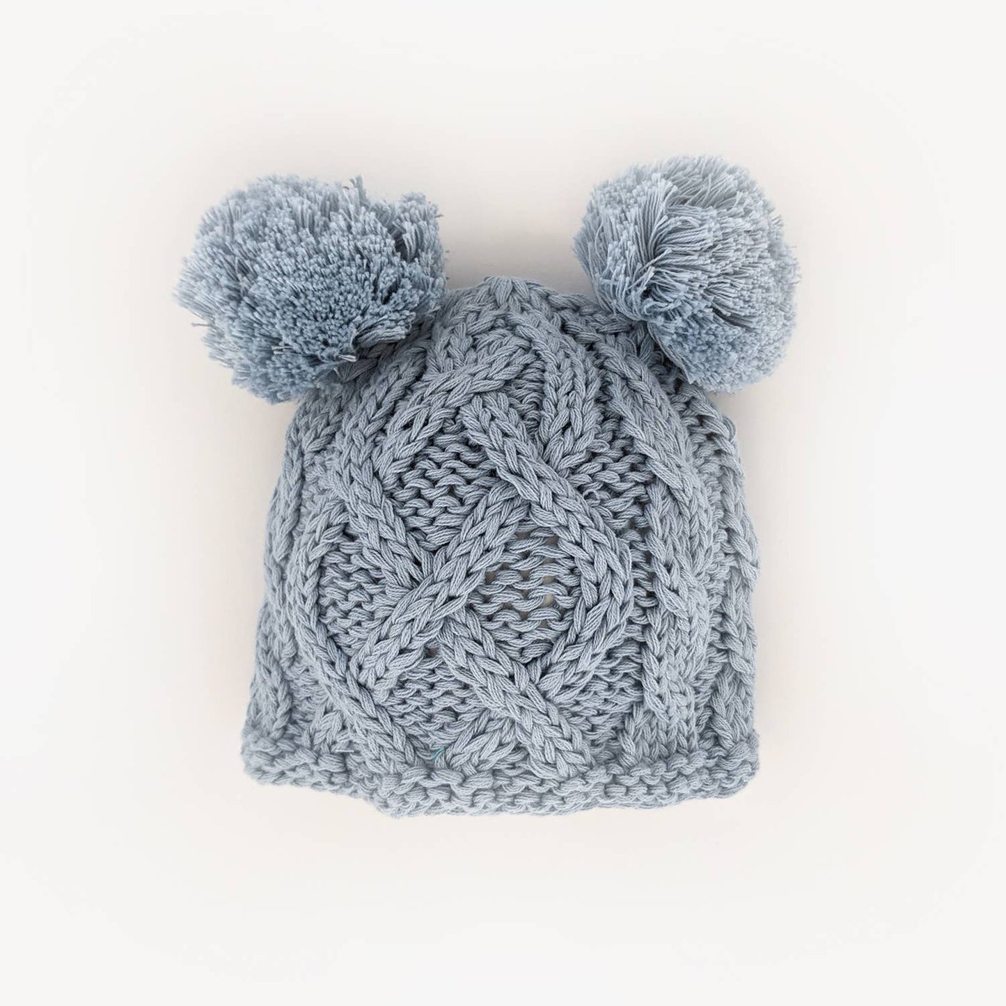Newborn Pom Pom Beanie- Chambray