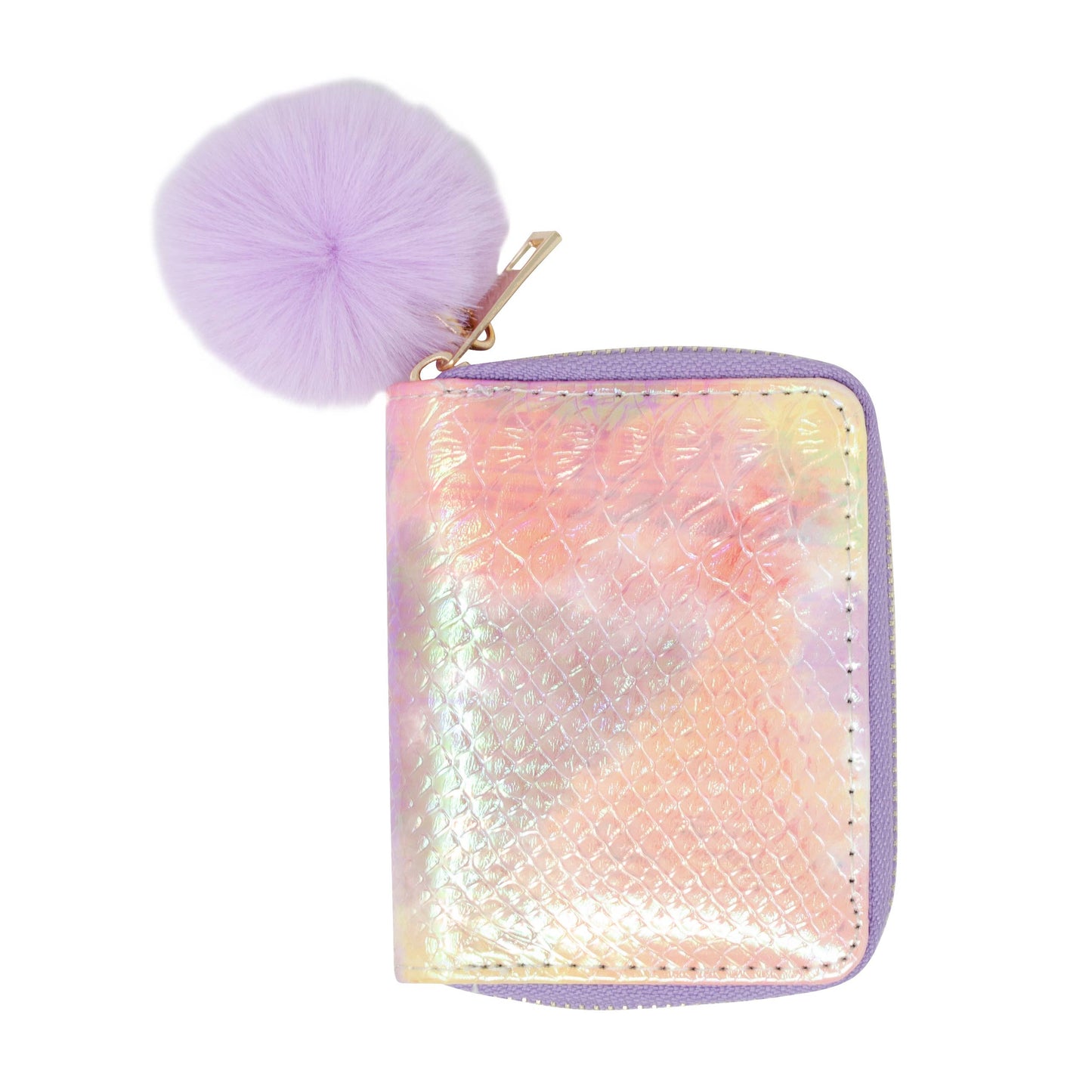 Shiny Tie Dye Mermaid Scale Wallet- Purple