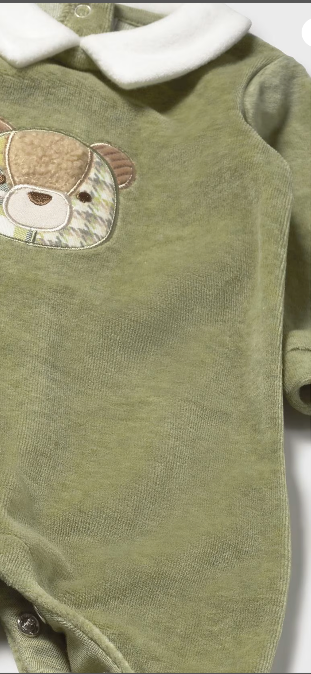 Velour Onesie- Green 2716