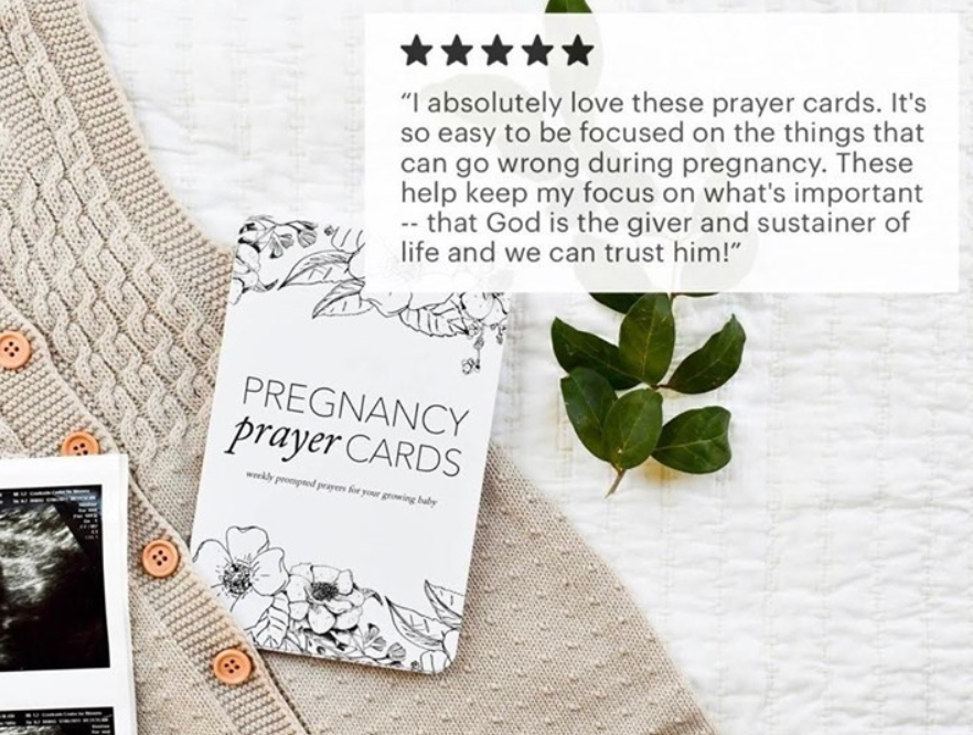 Pregnancy Prayer Cards - White