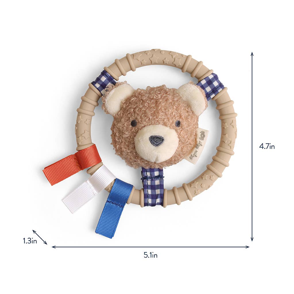 Itzy Ring Pal- Taupe Bear