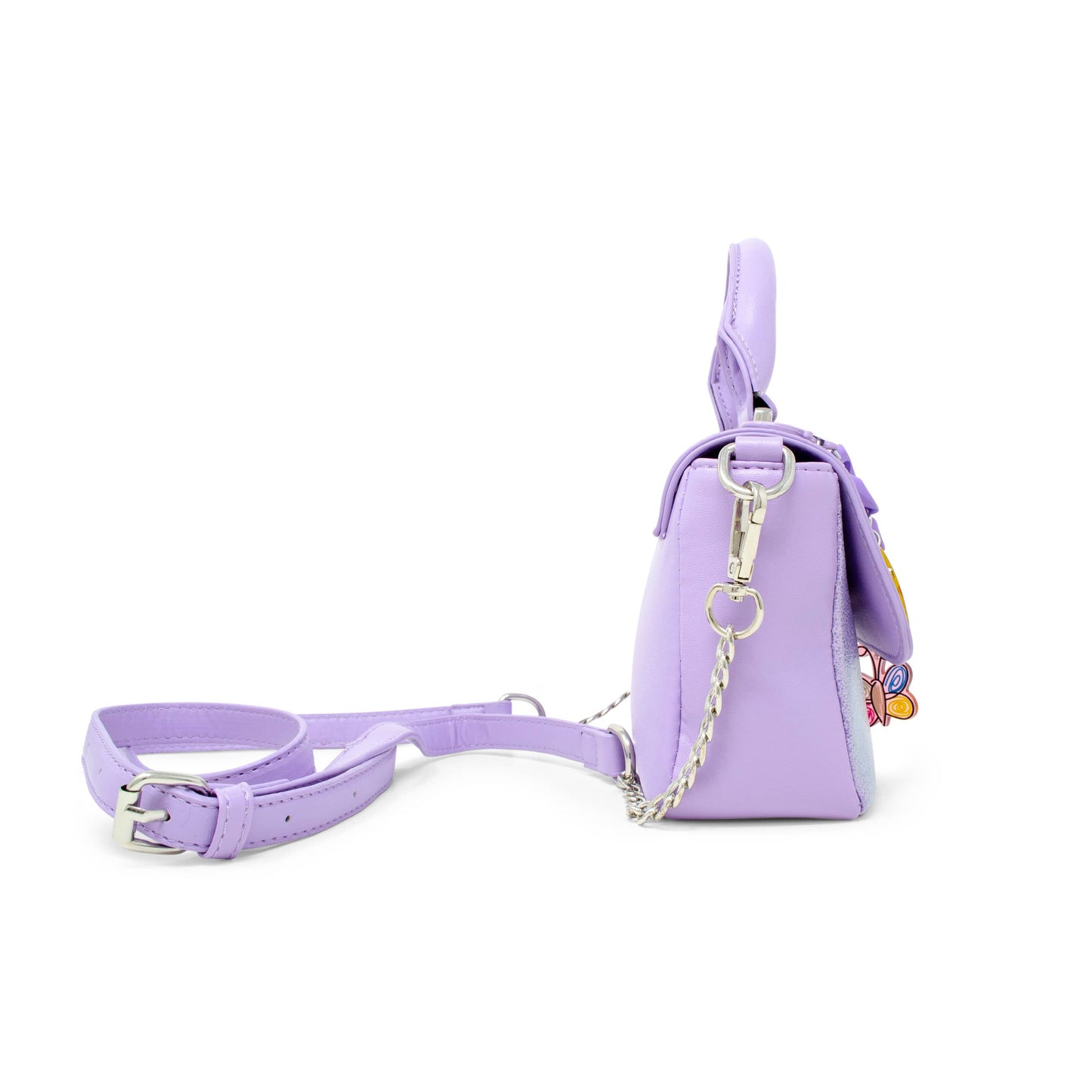 Shiny Baguette Jumbo Chain Bag - Purple