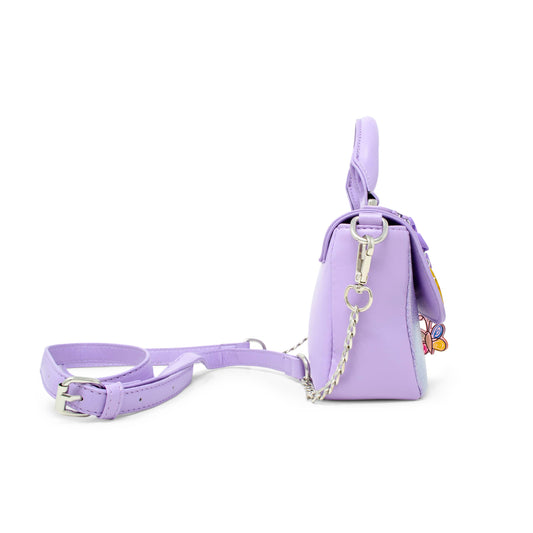Shiny Baguette Jumbo Chain Bag - Purple