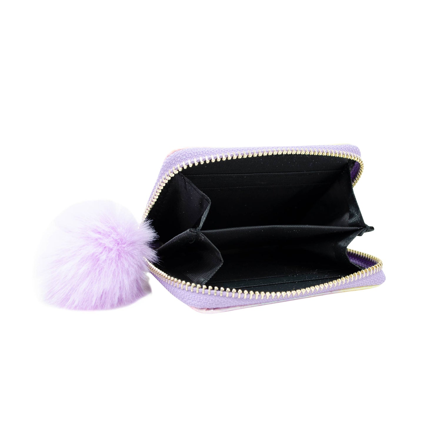 Shiny Tie Dye Mermaid Scale Wallet- Purple