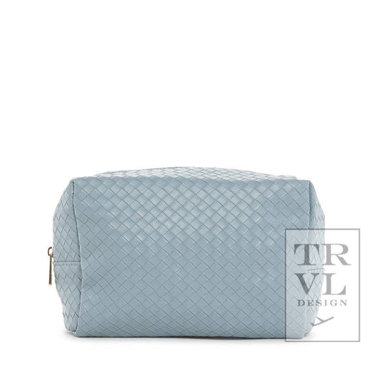 Cosmetic Bag - Woven Bleu