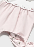 Baby Girl Flower Footie - Pink