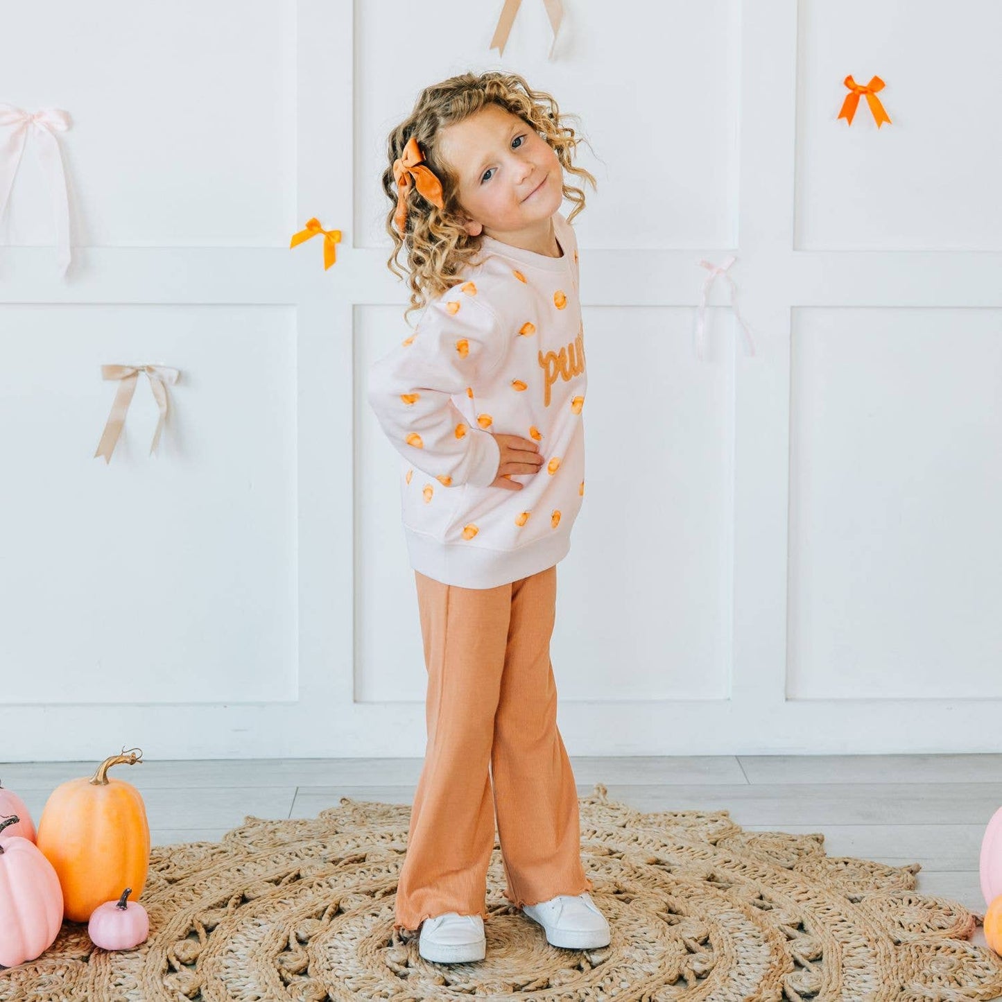 Pumpkin Stitch Patch Sweatshirt