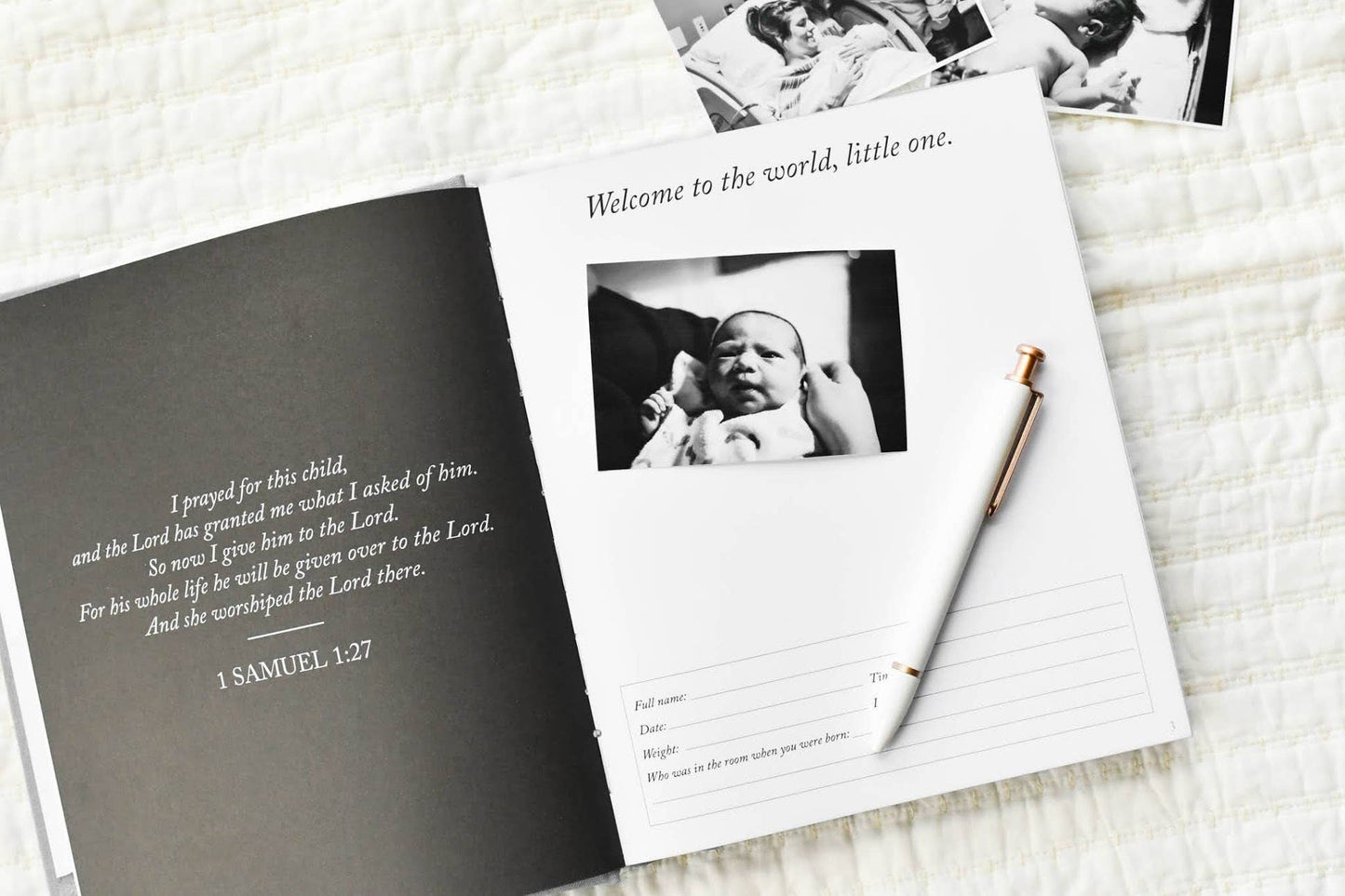 Dear Son Childhood Keepsake Book- Cream