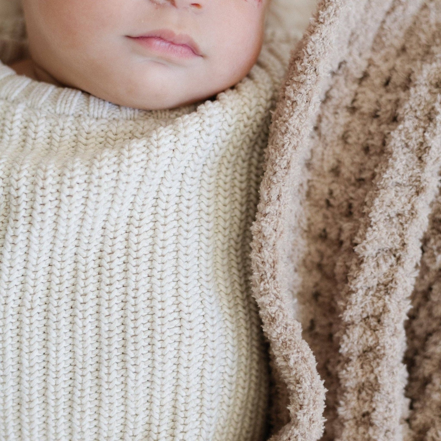 Waffle Knit Mini Blanket - Wisteria