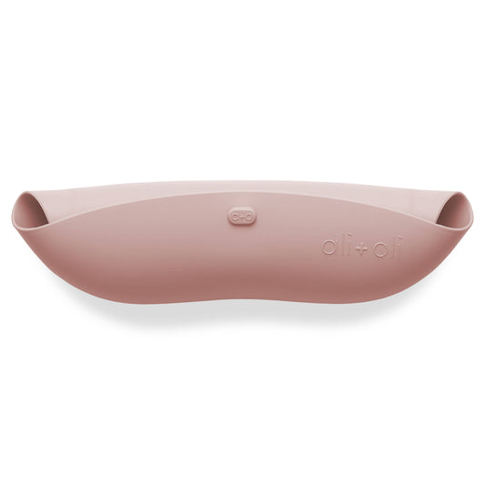 Silicone Baby Bib Roll Up - Blush