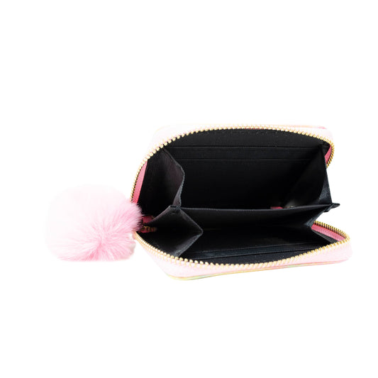 Shiny Tie Dye Mermaid Scale Wallet- Pink