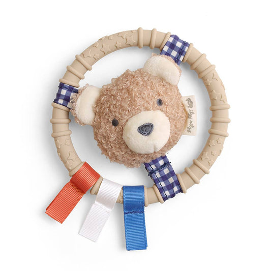 Itzy Ring Pal- Taupe Bear