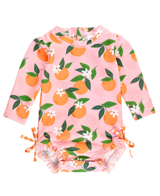 Orange You The Sweetest LS Rash Guard Swim