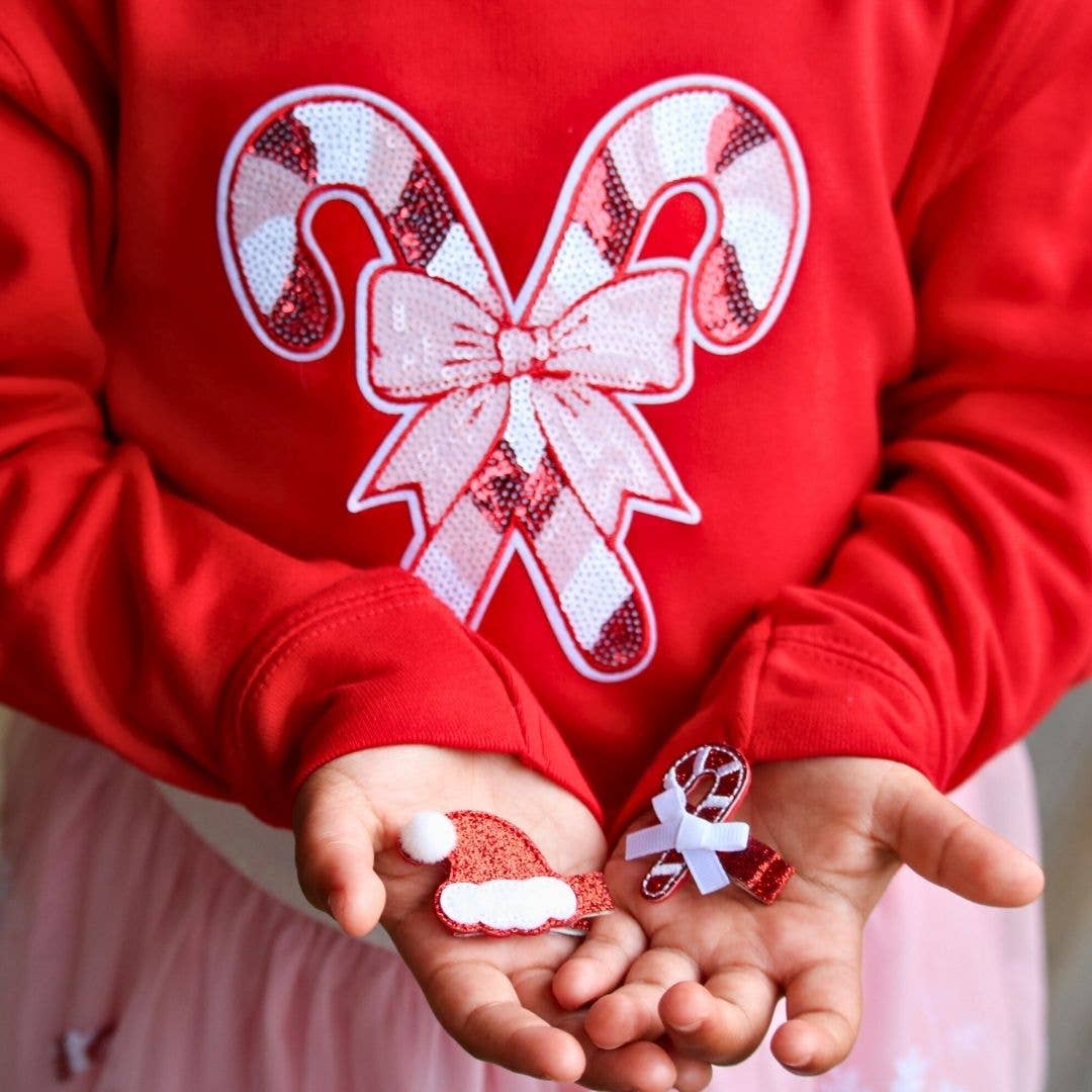 Candy Cane Sweatshirt - Red