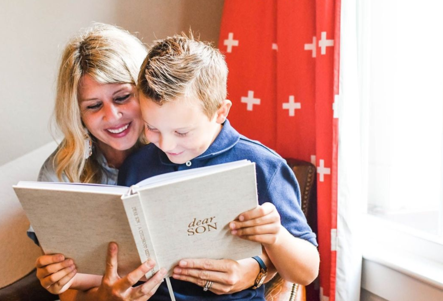 Dear Son Childhood Keepsake Book- Cream