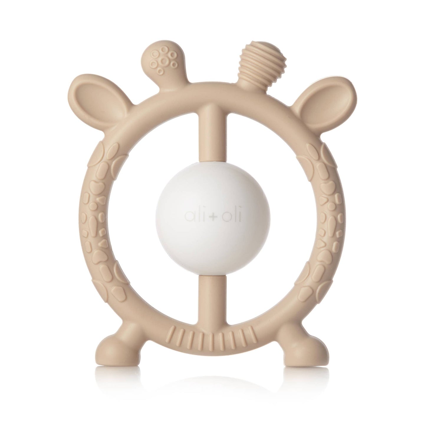 Giraffe Teether & Rattle - Taupe