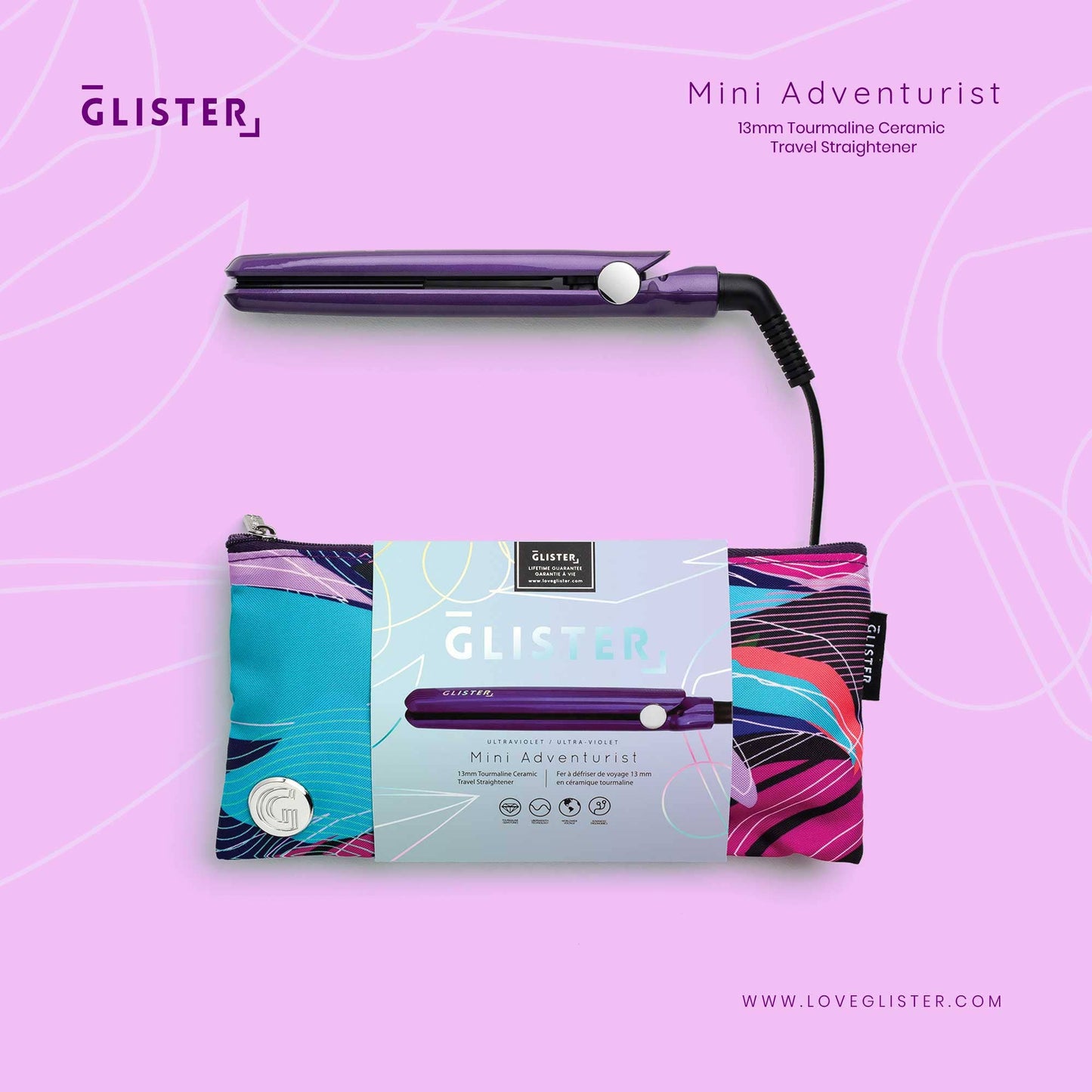 Mini Adventurist Flat Iron - Ultraviolet Purple