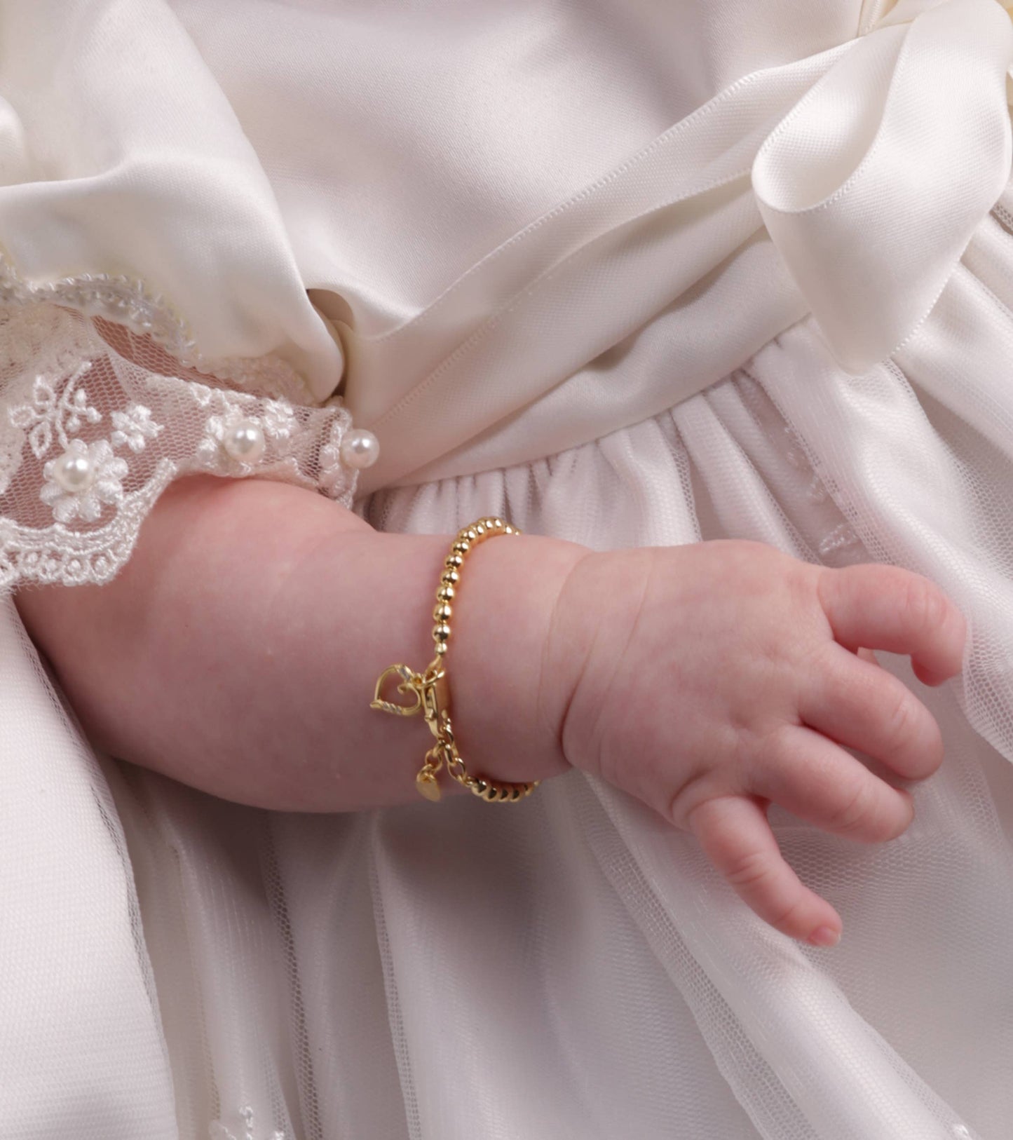 Aria Gold Baby Bracelet w/Heart